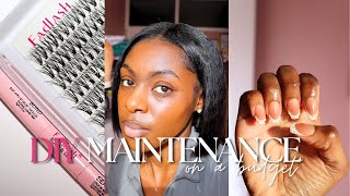 DIY MAINTENANCE UNDER €100!: Let's get our hair, nails, and lashes done on a BUDGET! | Porchia AB.