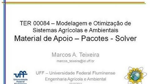 TER00084 Uso do Solver em Programação Linear