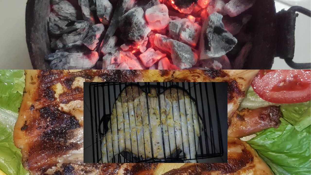 الدجاج مشوي على الفاخر بتتبيلة رائعة او تيجي لذيذ .من اروع مايكون.مع طويجنات كريمة