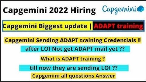 Capgemini Joining Onboarding 2022-2019 | ADAPT CIS role #capgemini #capgemini2022 #capgeminihiring
