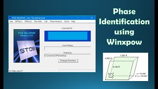 XRD Data Analysis using WinXPow