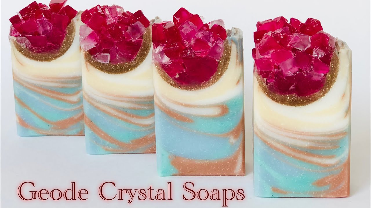 Geode Crystal Soaps 【January soap Challenge Club 】 YouTube