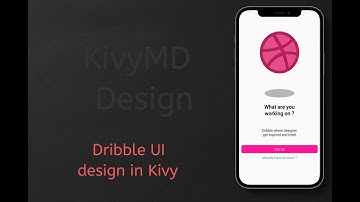 Dribble sign up screen UI design using Kivy
