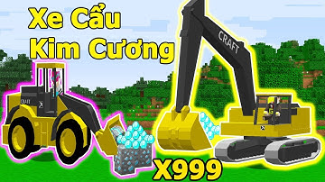 ONE VÀ NOOB YETI CHẾ TẠO THÀNH CÔNG XE CẦN CẨU VÀ XE ỦI KIM CƯƠNG TRONG MINECRAFT