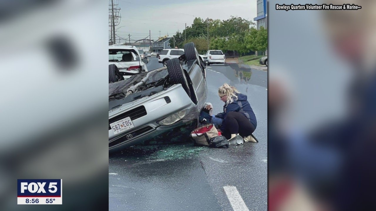 Pregnant Maryland Firefighter Rescues Woman In Crash