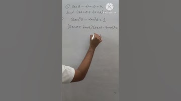 Sec@-tan@=k then find the value of Sec@+tan@=? #icse #mathematics