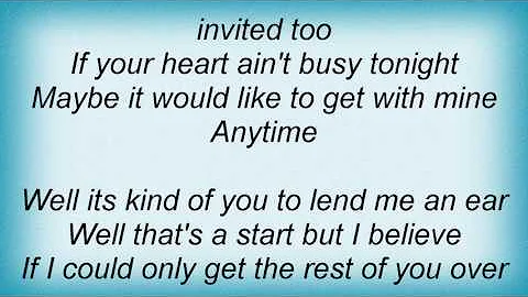 Tanya Tucker - If Your Heart Ain't Busy Tonight Lyrics