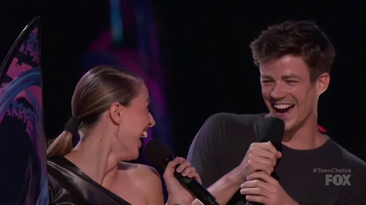 Grant Gustin and Melissa Benoist at #TeenChoice Aw...