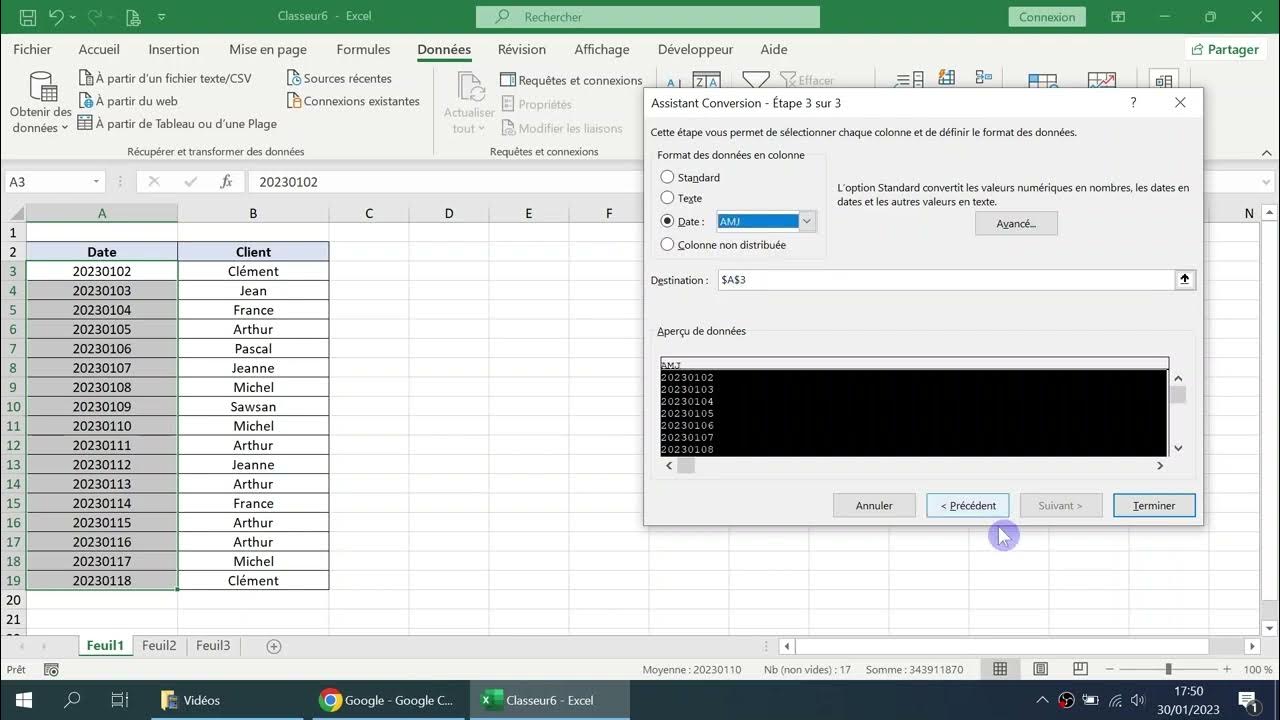 Convertir du texte en date Excel YouTube