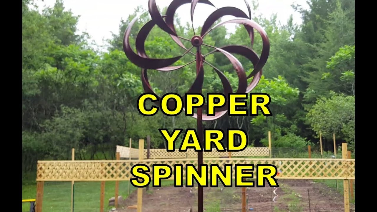 Kinetic Yard Art WIND SPINNER (copper pinwheel) Shopko - YouTube