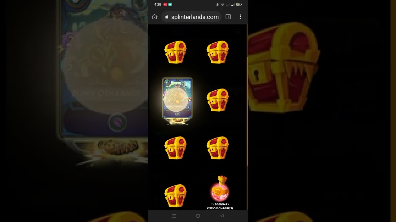 Splinterland Legendary Card End of season reward