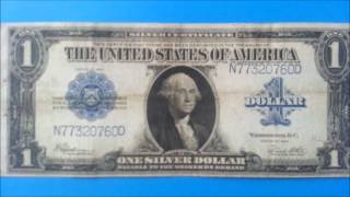 1923 1 Silver Certificate Poker Note Blue Seal -