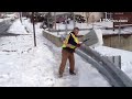 Public Works employee Chris Horst clears sidewalks along South Lincoln Ave.#PAWX#LDNews