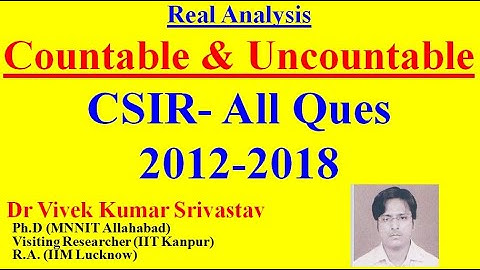 Lec_3a: Real Analysis| Countable & uncountable | CSIR-NET | All Questions: Mathematics (2012- 2018)
