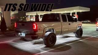 PUTTING 12 WIDES ON MY CATEYE SILVERADO! | 20X12 on 33s with 2 inch spacers install