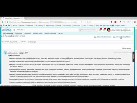 Create Requisition - Recruiting Management in SuccessFactors Part 1