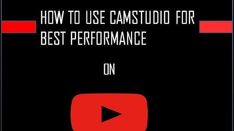 configure camstudio screen recorder....