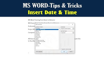 How to insert date and time in ms word | MS Word 2019 Tutorial