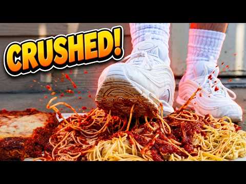 NIKE AIR MAX 97 vs. SPAGHETTI 🍝👟 | Satisfying ASMR Texture Test