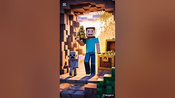 Steve Finds a Secret Treasure🪓✨#Minecraft shorts "