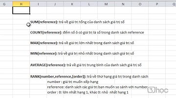 Học Excel online full từ cơ bản đến nâng cao - 55  Hàm thống kê   SUM