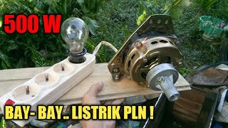 WOW !!! Membuat generator dari barang bekas || Exprimen ||energi listrik