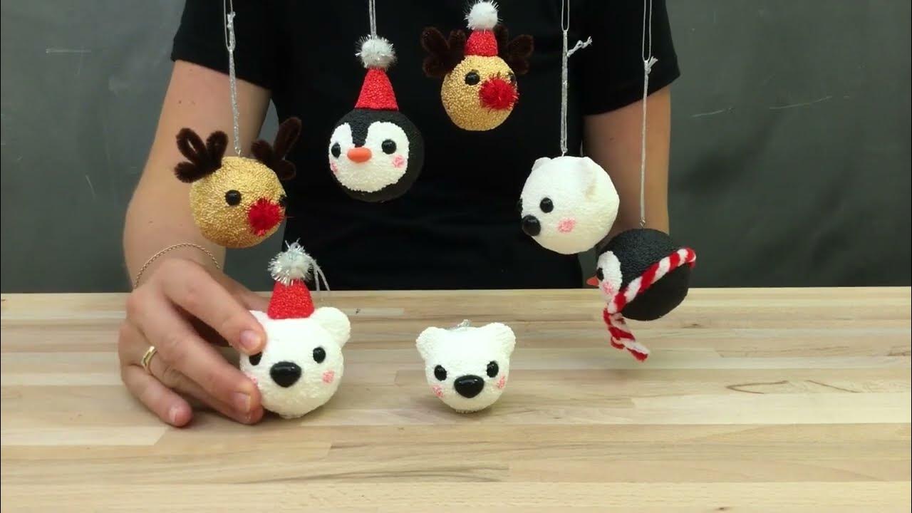 Knutselset kerstballen dieren maken YouTube