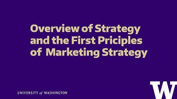 Overview of Strategy and the First Principles of Marketing Strategy
