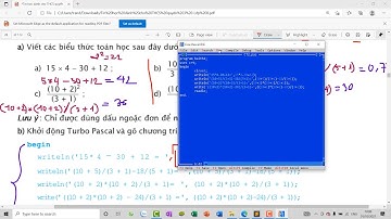 Pascal - Phép Toán Trong Pascal + Bài thực hành 2 tin học lớp 8