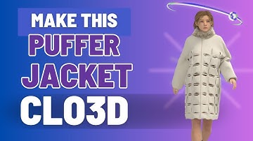 Making this Puffer Jacket in CLO3D  #clo3dtutorial