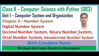 Number System Class 11 Computer Science with Python Chapter 3 Computer Science