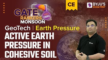Active Earth Pressure in Cohesive Soil | Geotech Engineering | Gate 2023 Civil Engineering (CE) Exam