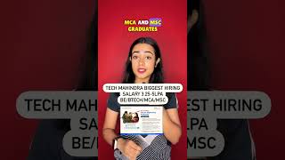 TechMahindra is hiring BE/Btech/MSC/MCA @OnlineStudy4u