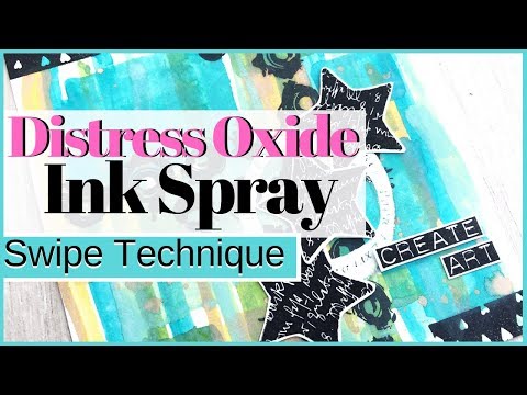 Distress Oxide Ink Spray Swipe Technique & Rubber Dance Stamps