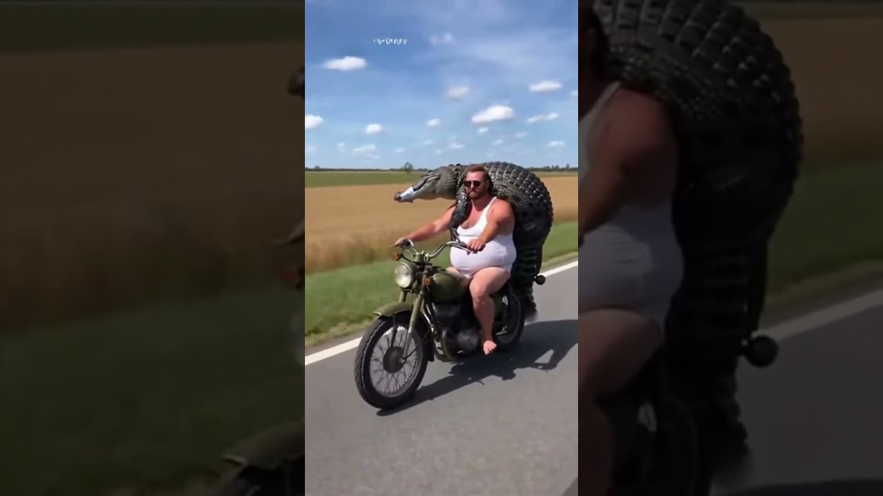 “Florida traffic be like 🐊🛵💨”