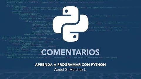 Aprenda a Programar con Python - Comentarios