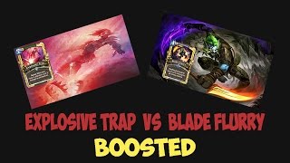 Explosive Trap   VS   Blade Flurry - Velen Boost !!  *hearthstone*