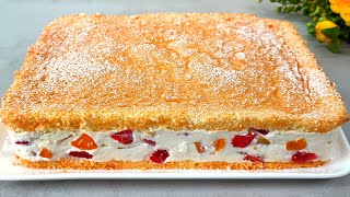 🔝🍓Знаменитый торт, который тает во рту. Вкусный торт за 15 минут. Простые ингредиенты.