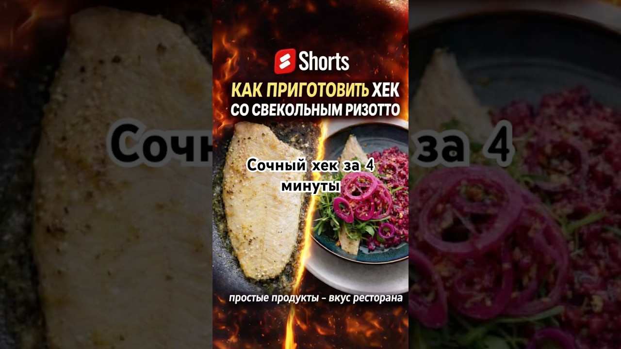 Сочный хек за 4 минуты 🔥 Французская техника |  Перестань пересушивать рыбу! Вот как надо 👇