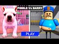 PIBBLE PUPPY Vs BARRY! In BARRY'S PRISON RUN Obby HARD MODE | Barry's Prison Run Gameplay Roblox!