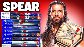 Hitting A Spear With Roman Reigns In EVERY WWE 2K Game!