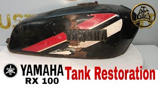 Watch This Yamaha RX 100 Get a Full Tank Restoration! 🔥| @justrestoreit