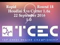 Houdini 5 vs Critter 1 6a 1-0 TCEC 2016 Rapid Round 22 - Houdini sweeps Critter