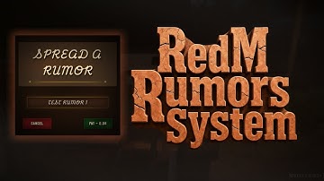 RedM Rumors System | World Rumor Propagation for VORP and STANDALONE