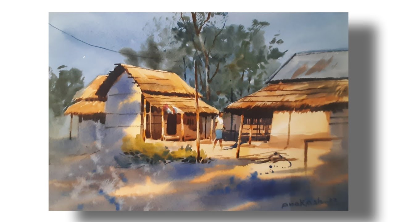 Step by Step Watercolour Painting For Beginners | Simple Watercolour ...
