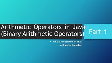 Binary Arithmetic Operators in Java Part 1