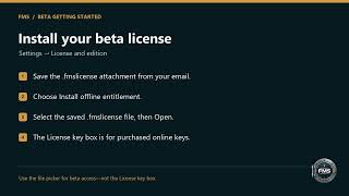 Getting Started with FMS Beta: Install and Activate on Windows News