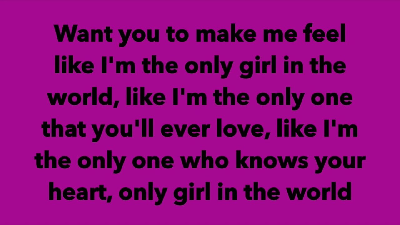 Rihanna Only Girl In The World Lyrics