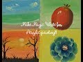 How to make Magic White for Acrylic painting!  Up to 1 hour blending time.!! plus 4 10 min paintings