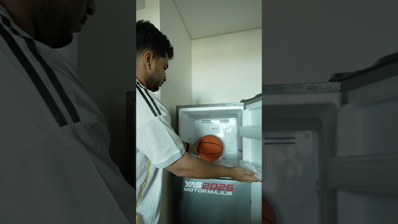 وضعت كرة السلة في الثلاجة لمدة 5 ساعات 🏀 🥶